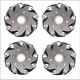 (4 inch)100mm Aluminum Mecanum Wheels Set Bush ( 2 Left, 2 Right) 14162